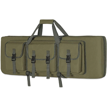   DULCE DOM 36" Double Rifle Case Soft Bag Gun Case (Black, Green) - $37.99 (Free S/H over $25) - $37.99