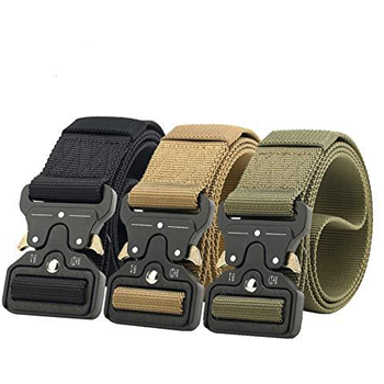   3 Pack Tactical Belt Military Style Webbing Riggers Quick-Release Metal Buckle - $18.95 (Free S/H over $25) - $18.95