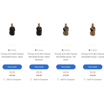   Primary Arms Mini Tactical Vest Bottle Koozie - Various Colors - $9.99 - $9.99