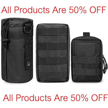   Gogoku 3-Pack Combo Molle Pouch Water Bottle Pouch Holder Tactical Molle Pouches Compact Utility Pack - $7.99 w/c "50L85V17" (Free S/H over $25) - $7.99