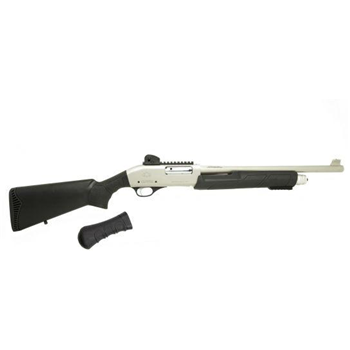  Black Aces Tactical 18.5" 12Ga Pump w/ Full Stock & Shockwave Grip, Nickel - $349.99 + Free Shipping - $349.99