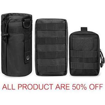   Gogoku 3-Pack Combo Molle Pouch Water Bottle Pouch Holder Tactical Molle Pouches - $8.99 50% off with code "50FK5ZGN" (Free S/H over $25) - $8.99