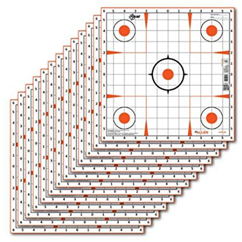   EZ-Aim Paper Shooting Target Sight-in Grid Target by Allen, 12" x 12" 13 Per Pack, White/Orange - $1.46 (Free S/H over $25) - $1.46