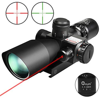   CVLIFE 2.5-10x40e Red & Green Illuminated Scope with 20mm Mount - $34.19 w/code "W3T4GK6W" (Free S/H over $25) - $34.19