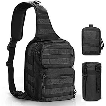   Gogoku 3-Pack Combo Tactical Sling Pack & Molle Pouch Waist Bag Pack & Water Bottle Pouch Holder Black - $11.99 40% off with code "40MTI3JK" (Free S/H over $25) - $11.99