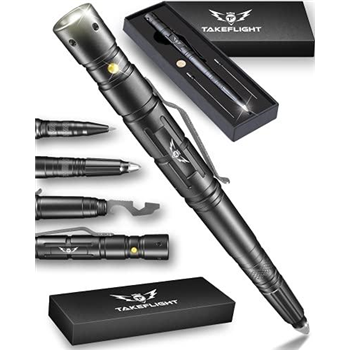   TAKEFLIGHT Tactical Pen Survival Gear Aircraft-Grade Aluminum LED Tactical Flashlight Multi Tool - $21.97 (Free S/H over $25) - $21.97
