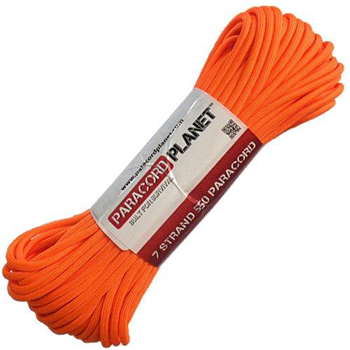   PARACORD PLANET Mil-Spec Commercial Grade 550lb Type III Nylon Paracord (Orange, 100 feet) - $11.55 (Free S/H over $25) - $11.55