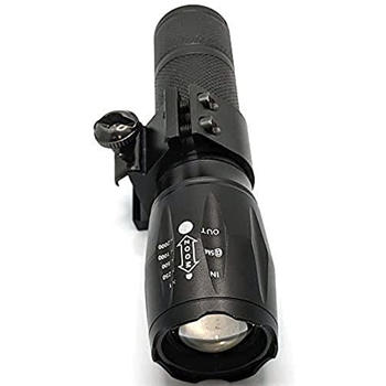   1200 Lumen LED Black Flashlight with Rechargeable Batteries and Triple AAA adapter for Rifle/Shotgun comes with Picatinny Rails - $11.99 (Free S/H over $25) - $11.99