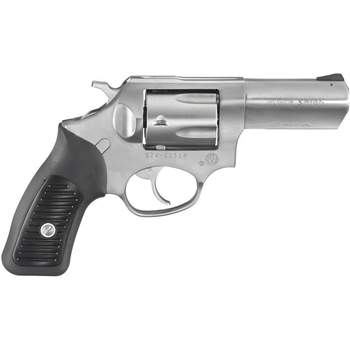   Ruger 5719 KSP331X 357 RemMag 3.06" 5rd Rubber Grip Satin Fixed Sights SS - $705.99 (Free S/H on Firearms) - $705.99