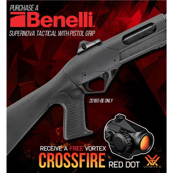   Benelli Supernova Tactical 12ga 18" Ghost Ring Pistol Grip Synthetic Stock - $499 + FREE Vortex Crossfire Red Dot ($9.99 S/H on firearms) - $499.00