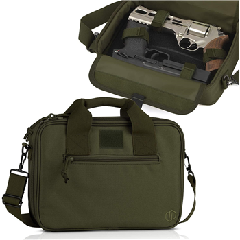   Savior Eq Tactical Double Handgun Discreet Pistol Case, Magazine Storage Slots, Lockable (Black, FDE, Green, Gray) - $22.99 (Free S/H over $25) - $22.99