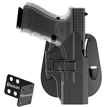   OWB Paddle Holster for Glock 19, Glock 17, Glock 23, Glock 45, G19 Gun Holster, Open Carry Adjustable Cant & Quick Release - Right Handed - $10.49 (Free S/H over $25) - $10.49