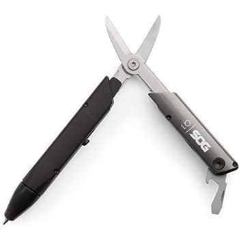   SOG Multitool Tactical Pen Baton Q1 TSA Approved Travel Accessories, Multitool Pen with Travel Scissors, EDC Gear - $22.95 (Free S/H over $25) - $22.95