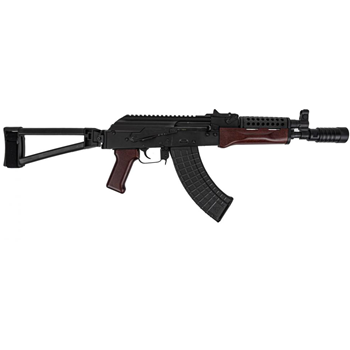   PSA AK-P Red Wood Triangle Side Folding Pistol With Linear Comp - $1049.99 - $1,049.99