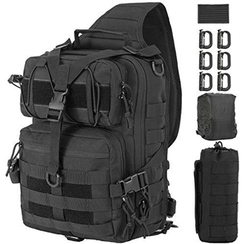   GZ XINXING Tactical Sling Military Shoulder Backpack EDC Assault Range Bags (Multicam Black) - $26.99 (Free S/H over $25) - $26.99