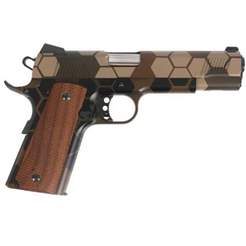   PSA Custom .45 ACP 1911 Stainless "Hexed" w/Walnut Grips - $1199.99 - $1,199.99