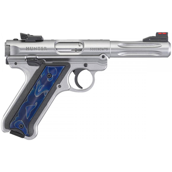   Ruger Mark IV Hunter 22 Long Rifle 4.5in Stainless/Blue/Black Pistol - 10+1 Rounds - $699.99 - $699.99