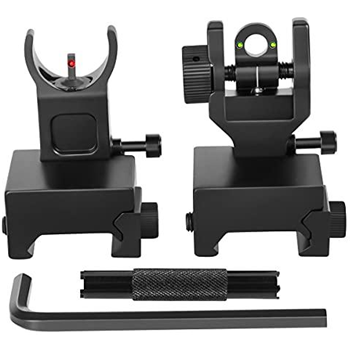   Gogoku Flip Up Iron Sight Front Rear Sight Compatible for Picatinny Rail and Weaver Rail Foldable Sights &amp; Adjustment Tool - $13.99 50% off with code "50UBTNR9" (Free S/H over $25) - $13.99