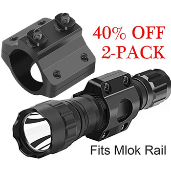   Yutetuter 2-Pack 1” Flashlight Scope Mount Flashlight Clip for M-Rail - $8.39 40% off with code "40I24USJ" (Free S/H over $25) - $8.39
