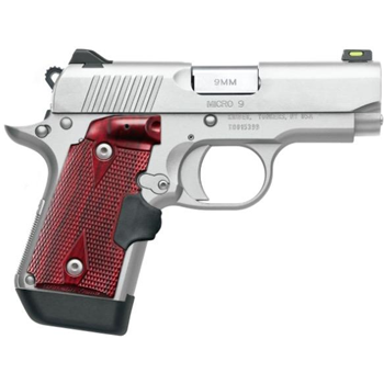   KIMBER Micro9 Stainless Rosewood Lg Fo 9mm - $700.99 (Free S/H on Firearms) - $700.99