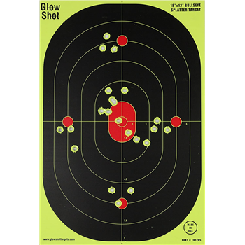   12x18-Inch Bullseye Glowshot Splatter Targets 50 Pack - $24.99 (Free S/H over $25) - $24.99
