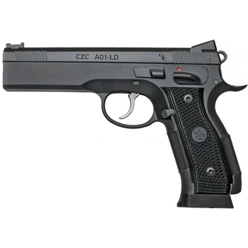   CZ AO-1 LD Custom 9MM, 4.9" Stainless Barrel, Aluminum, Manual Safety, Full Size, Fiber Optic Front And Low Mount Rear Sights, 19Rd - $1899.98 - $1,899.98