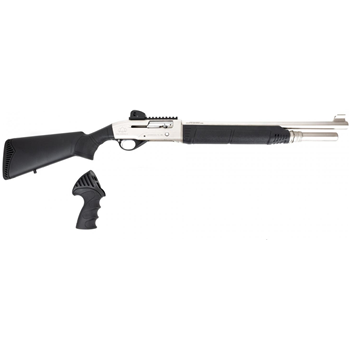   BLACK ACES TACTICAL PRO SERIES R 12 GAUGE SHOTGUN 18.5", SILVER - $329.99 + Free Shipping - $329.99