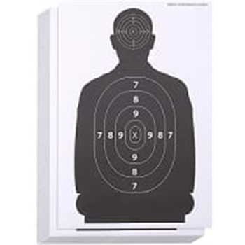 50 Pack Paper Targets for Shooting Range, Practice, Firearms, Handguns, Airsoft, Throwing Knives (17 x 25 inch, Silhouette) - $13.99 (Free S/H over $25) - $13.99