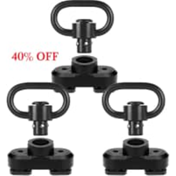 3-Pack Sling Swivel 1.25” Loop with Sling Adapter for M-Rail System Tactical Heavy Duty Detachable Push Button Swivels - $8.39 40% off with code "40Z3NNOP" (Free S/H over $25) - $8.39