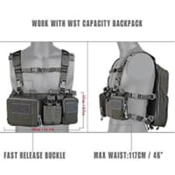 Huenco Tactical Assault Chest Rig 500D Molle Multicam Tactical Vest with Multi-Pockets - $43.99 (Free S/H over $25) - $43.99