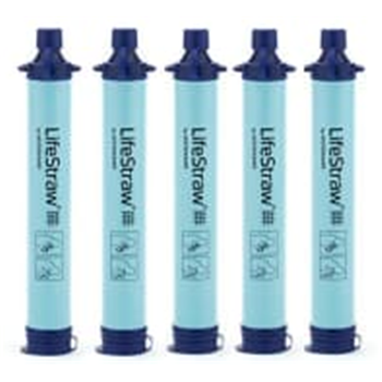 LifeStraw Personal Water Filter for Hiking, Camping, Travel, and Emergency Preparedness, 5 Pack, Blue - $64.95 (Free S/H over $25) - $64.95