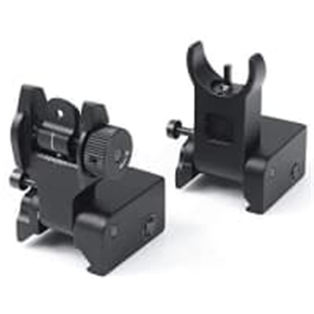 Feyachi Flip Up Rear Front and Iron Sights with Elevation Best Backup fits Picatinny &amp; Weaver Rails Black - $19.99 (Free S/H over $25) - $19.99