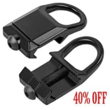 2-Pack Sling Mount Sling Swivel Adapter for 20mm Rail Sling Clip Adapter Base Attachment Metal Hooks Black - $7.19 40% off w/c "40IABMDR" (Free S/H over $25) - $7.19