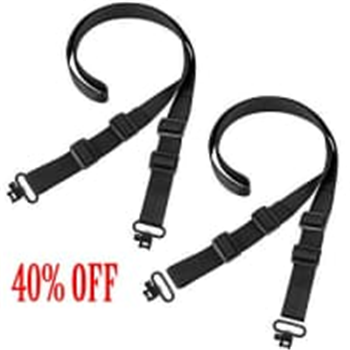 2-Pack 2 Point Sling with Sling Swivel Adjustable Length Rifle Sling Strap 1” Wide - $9.59 40% off w/c "40IABMDR" (Free S/H over $25) - $9.59