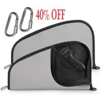 2-Pack Soft Pistol Case &amp; 2-Pack D Ring Clip Tactical Gun Cove Storage Pouch - $18.99 40% off w/c "40IABMDR" (Free S/H over $25) - $11.39