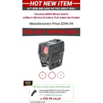 Holosun AEMS Reflex Sights w/Multi-Reticle System &amp; Flip-down Len Covers - $399.99 + FREE Streamlight 88095 ProTac 90X Multi-Fuel w/USB Recharcable Battery (add both to cart) - $399.99