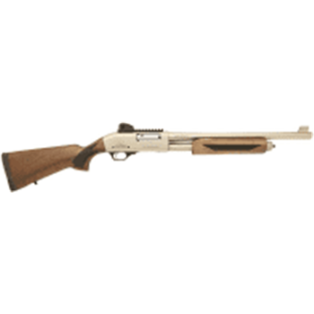 Black Aces Tactical Pro Series X 18.5" 12 Ga Shotgun 3" Pump, Silver/Walnut - BATPSXPSW - $269.99 + Free Shipping - $269.99