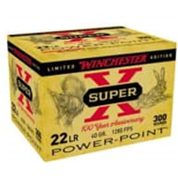 Winchester 100 Year Super X Anniversary 22 LR 40Gr Power-point 600Rnd (2 boxes) - $95.98 after code "PTT"
