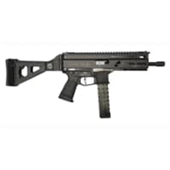 Grand Power Stribog SP9A1 9mm Pistol with SB Tactical Folding Brace - 30 Round - Black - 8" - $699.99 - $699.99