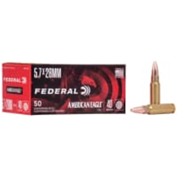 FEDERAL AMMO 5.7x28 40Gr FMJ 50rd - $35.58 - $35.58