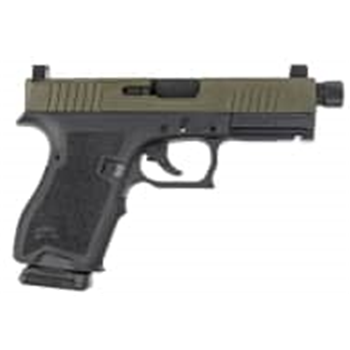 PSA Dagger Compact 9mm Pistol With Extreme Carry Cuts RMR Slide, Ameriglo Lower 1/3 Co-Witness Sights, &amp; Threaded Barrel - 2-Tone Sniper Green With PSA Soft Case - $399.99 - $399.99