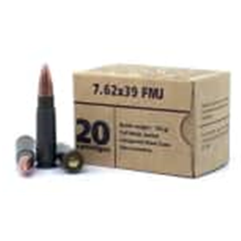 Barnaul 7.62x39 123 Grain FMJ Steel Lacquered Case 500 Rounds - $214.50 - $214.50
