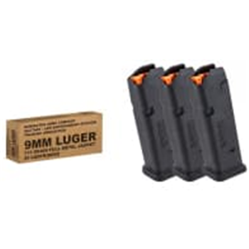 Brownells 200rds 9mm 115gr With 3x G19 15rd Mags - $119.99 after code "PTT" - $119.99
