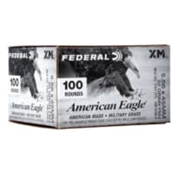 Federal Ammo 5.56x45mm 55Gr American Eagle FMJ 100rd - $59.39 - $59.39