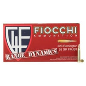 Fiocchi 223ARD Range Dynamics 223 Rem 55 gr Full Metal Jacket Boat-Tail (FMJBT) 1000 Bx - $579.99 - $579.99