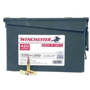 Winchester 5.56x45mm 55 Grain FMJ 420 Rounds - $303.00 - $303.00