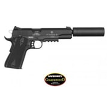 American Tactical Imports 1911 GSG Pistol .22 LR 5in 10rd Black with fake Suppressor - $349.99 - $349.99