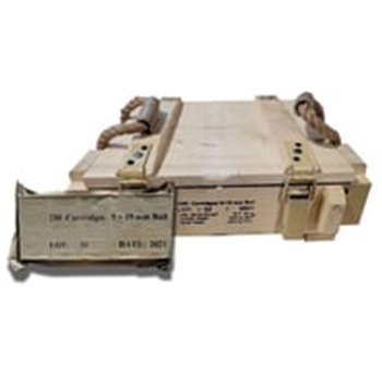 BMZ 115 gr FMJ Brass Cased 9mm Battle Pack, 1000 Rounds in Wooden Crate - $369.99 - $369.99