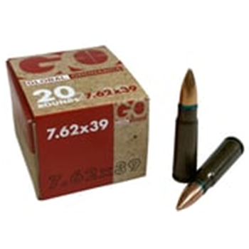 Global Ordnance 7.62x39mm 122gr Steel Case 20rnd Box - $7.80 - $7.80