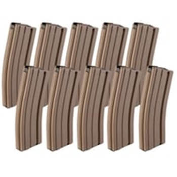 Brownells AR-15 Magazine 5.56mm 30-Rd Aluminum Desert Tan 10-Pk - $109.99 after code "PTT" - $109.99
